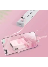 Cep Tipi Telefon Tutuculu Makaralı Uzayıp Kısalabilen 3ü 1 Arada USB Şarj Kablosu