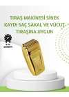 Çift Başlık ve Favori Şekillendirme Özellikli Altın Renk Tıraş Makinesi