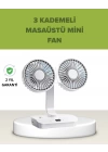 Çift Kafalı Masaüstü ve Duvar Tipi Sessiz USB Şarjlı Fan