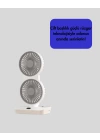 Çift Kafalı Masaüstü ve Duvar Tipi Sessiz USB Şarjlı Fan