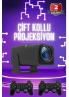 Çift Kollu Projeksiyon Taşınabilir Game Projektör Full Hd 1080P 4k Projeksiyon Gamepad