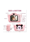 Çocuk Dijital Fotoğraf Makinası 20 Mp Video Kaydedici 2.0 İnç Çift Kameralı