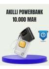Çok Fonksiyonlu 10000 mAh Powerbank Akıllı Ekranlı Hızlı Şarj Cihazı