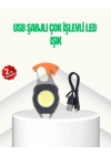 Çok İşlevli USB Şarjlı Anahtarlık Fener