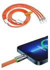 Çoklu Şarj Kablosu USB Type-C İOS Uyumlu 120W Hızlı Şarj Kablosu