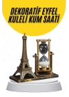 Dekoratif Eyfel Kulesi ve Kum Saati Vintage Tarzı Masa Süsü Biblo