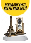 Dekoratif Eyfel Kulesi ve Kum Saati Vintage Tarzı Masa Süsü Biblo