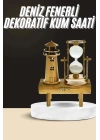 Dekoratif Kum Saati Deniz Feneri Retro Masa Hediyeli Eşya