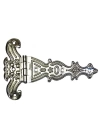 Dekoratif, Sac Tek Kuyruklu Menteşe - 69x102 Mm, Büyük, Nikel, 1 Adet