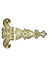 Dekoratif, Sac Tek Kuyruklu Menteşe - 69x102 Mm, Büyük, Sarı, 1 Adet