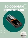 Dijital Ekranlı 20.000 mAh Powerbank | 22.5W Hızlı Şarj + Çoklu Bağlantı Seçeneği