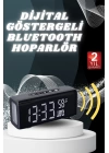 Dijital Göstergeli Bluetooth Hoparlör Speaker Taşınabilir Kancalı Saat Göstergeli