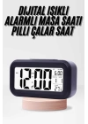 Dijital Işıklı Alarmlı Çalışma Masası Ekran Pilli Çalar Saat