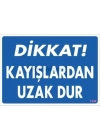 Dikkat Kayışlardan Uzak Dur Uyarı Levhası 25x35 KOD:1348