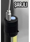 El Feneri Led USB Şarjlı Zoom Mini Led Işık Acil Durum Feneri