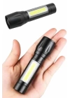 EL Feneri Uzun Menzilli Usb Şarj Edilebilir Kamp Lambası