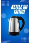 Elektrikli Paslanmaz Çelik Su Isıtcı Çelik Kettle 1.8 Lt. Uzun Ömürlü