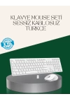 Ergonomik Kablosuz Klavye Mouse Takımı - Tam Boy, Sessiz ve Güvenilir