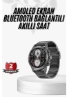 Erkeklere Özel Akıllı Saat Çelik Kordon Bluetooth Bağlantılı İOS ve Android Uyumlu