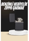 Erkeklere Özel Hediyelik Eşya Zippo Metalik Benzinli Çakmak Doldurulabilir