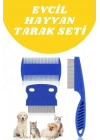 Evcil Hayvan Tarak Seti 4lü Bit Tarağı Ked Köpek Tüyüne Uygun