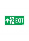 Exit Yukarı Sol Ok İşaretli Uyarı Levhası 17,5x25 KOD:956