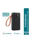 Force P32 30000mah 22.5w Hızlı Şarj Cihazı - Dahili Kablolu  - Fast Powerbank  - Dijital Ekran - Taşınabilir Şarj Cihazı