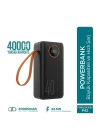 Force P42 40000mah 22.5w Hızlı Şarj Cihazı - Dahili Kablolu  - Fast Powerbank  - Dijital Ekran - Taşınabilir Şarj Cihazı