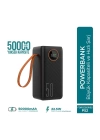 Force P52 50000mah 22.5w Hızlı Şarj Cihazı - Dahili Kablolu  - Fast Powerbank  - Dijital Ekran - Taşınabilir Şarj Cihazı