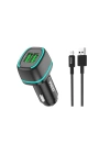 Force Qcc571l Çift Çıkışlı Fast Lightning Usb Kablolu Araç Şarj Cihazı