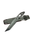 Fox A13 Siyah, Testereli Outdoor Kamp Bıçak 22 Cm - Komple Metal, Kılıflı