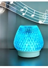 G5 Kristal Şarjlı Masa Lambası - 7 Renk Gece Lambası ve Bluetooth Hoparlör