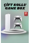 Game Box 3D Çift Oyun Kollu 4K HD Ekran 20000den Fazla Oyun Seçeneği 2.4G Kablosuz