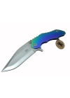 Gear Wl 9115 Outdoor Çakı 23 Cm - Metal Gökkuşağı Sap, Otomatik, Kılıflı