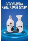 Gece Görüşlü Akıllı Dönebilen Ev Kamerası Ampül Kamera