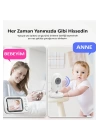 Gece Görüşlü Bebek Odası Kamera Sıcaklık Uyarısı Izleme Ekranı