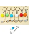 Gerçekçi Golf Tasarımlı Şık Anahtarlık Kolye Çanta Süsü Golf Keychain