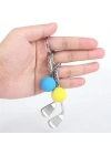 Gerçekçi Golf Tasarımlı Şık Anahtarlık Kolye Çanta Süsü Golf Keychain