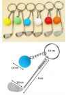Gerçekçi Golf Tasarımlı Şık Anahtarlık Kolye Çanta Süsü Golf Keychain