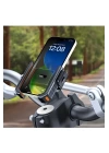 Gidon Bağlantılı Bisiklet Motosiklet İçin Esnek Abs 4-7.8″ İnç Telefon Tutucu 360° Dönebilen Tasarım