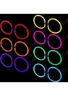 Glow Stick Parti Gözlüğü Glow Partisi Yuvarlak Şekilli Fosforlu Gözlük 6 Adet