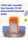 Gold Silver GS-875 Güneş Enerjili Powerbank ve 32 LED Işıldak