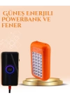 Gold Silver Güneş Enerjili Powerbank Işıldak – 10000 mAh, Taşınabilir, Suya Dayanıklı, 32 LED