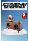 Gramafon Radyo Bluetooth Hoparlör Nostaljik Radyo FM Radyo