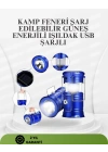 Güneş Enerjili Katlanabilir Kızaklı Kamp Feneri – USB Şarjlı, Çok Yönlü ve Dayanıklı Tasarım