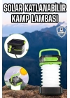 Güneş Enerjili Led Lamba Kamp Lambası Katlanabilir Lamba USB Şarjlı