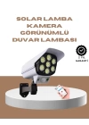 Güneş Enerjili LED Lamba + Sahte Güvenlik Kamerası – 5-8 m Hareket Algılamalı, Beyaz Işık