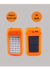 Güneş Enerjili LED Powerbank Işıldak – 10000 mAh, Su Geçirmez, 32 LED, Taşınabilir Tasarım