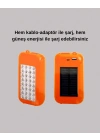 Güneş Paneli Destekli Powerbank ve LED Işıldak – 10000 mAh, Çift USB, Outdoor Kullanım İçin