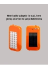 Güneş Paneli Destekli Powerbank ve LED Işıldak – 10000 mAh, Çift USB, Outdoor Kullanım İçin